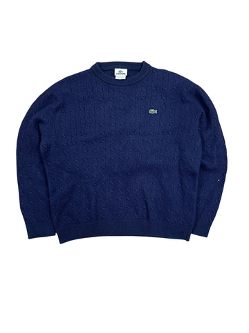 VINTAGE LACOSTE KABELSTRICK SWEATER Damen (L)